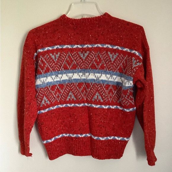 Le Moda VINTAGE Red Sweater size large - Picture 2 of 6